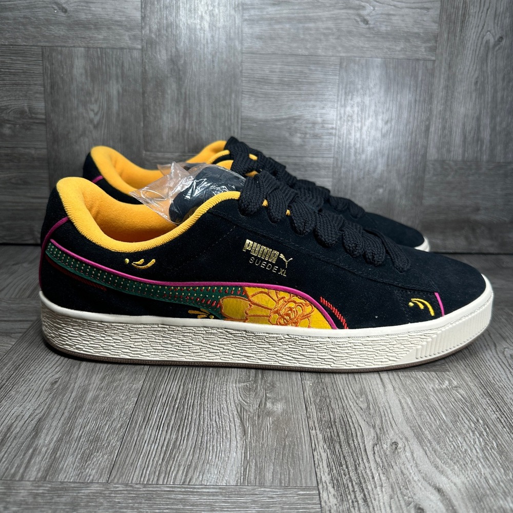 Puma Suede XL Sneaker Floral Black Mens Size 14 NEW 404606-01